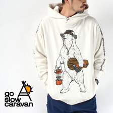 go slow caravan 空紡糸裏毛 キャンパーアニマルパーカー (MENS) 382609画像