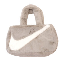 NIKE NSW FX FUR TOTE BAG LT IRON ORE DQ5804-012画像