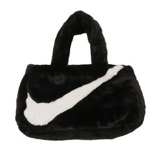 NIKE NSW FX FUR TOTE BAG BLACK/SAIL DQ5804-010画像