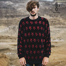 NO ID. BLACK スターモチーフドルマンスリーブニット 451010-324K画像