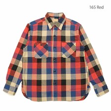 SUGAR CANE TWILL CHECK - L/S WORK SHIRT - SC28958画像