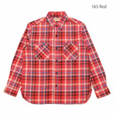 SUGAR CANE TWILL CHECK - L/S WORK SHIRT - SC28956画像