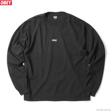 OBEY HEAVYWEIGHT TEE L/S "OBEY BLACK BAR"画像
