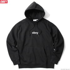 OBEY LOWER CASE HOOD (BLACK) OBY22H01画像