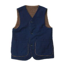 SAMURAI JEANS リバーシブル藍染韋柄ベスト SJVT22-RV02画像