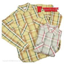 WAREHOUSE Lot 3104 FLANNEL SHIRTS F柄 NON WASH画像