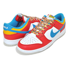 NIKE DUNK LOW QS LEBRON JAMES Fruity Pebbles habanero red/laser blue-white DH8009-600画像