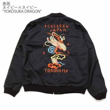 TAILOR TOYO Mid 1940s Style Wool Gabardine &times; Acetate Souvenir Jacket &ldquo;KOSHO & CO.&rdquo; Special Edition &ldquo;YOKOSUKA DRAGON&rdquo; &times; &ldquo;JAPAN MAP&rdquo; TT15230画像