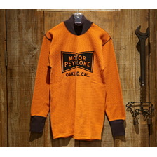 FREEWHEELERS HIGH NECK THERMAL LONGSLEEVE SHIRT &ldquo;MOTOR PSYCLONE BOW TIE LOGO&rdquo; 2235006画像
