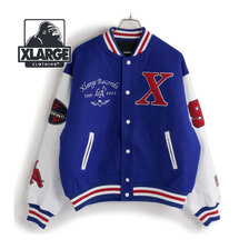 X-LARGE OG LOGO VARSITY JACKET BLUE 101224021007画像