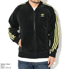adidas Velour Track Top JKT Originals BLACK HR3445画像