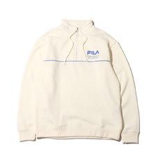FILA パイピング ハーフジップトレーナー オフホワイト FM6229-02画像