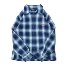 SAMURAI JEANS SWCOB22 オンブレチェック柄長袖開襟シャツ画像