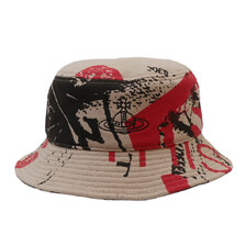 Vivienne Westwood MAN RUBBISH BUCKET HAT BROWN画像