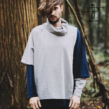 NO ID. BLACK アシンメトリーレイヤードオフタートルロンT 452006-363T画像