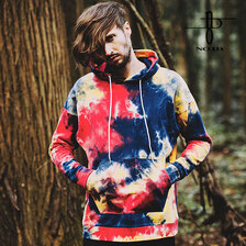 NO ID. タイダイBIGプルオーバーパーカ 852006-370T画像