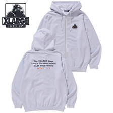 X-LARGE STORE ADDRESS ZIP HOODED SWEAT ASH 101224012035画像