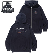 X-LARGE STORE ADDRESS ZIP HOODED SWEAT BLACK 101224012035画像