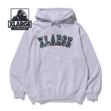 X-LARGE CAMO LOGO PULLOVER HOODED SWEAT ASH 101224012008画像