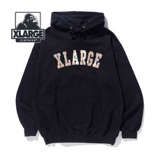 X-LARGE CAMO LOGO PULLOVER HOODED SWEAT BLACK 101224012008画像
