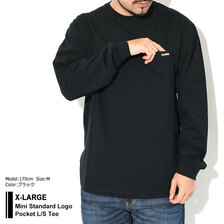 X-LARGE Mini Standard Logo Pocket L/S Tee 101223011025画像
