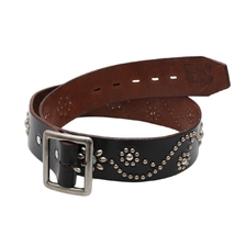 HTC 125 1.75inch Turquoise Flower Leather Belt画像