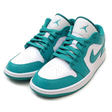 NIKE WMNS AIR JORDAN 1 LOW WHITE/NEW EMERALD-WHITE DC0774-132画像