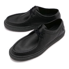 FRED PERRY DAWSON LOW TEXTURED LEATHER BLACK B4378-220画像