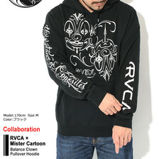 RVCA &times; Mister Cartoon Balance Clown Pullover Hoodie BC042-028画像