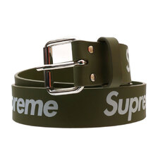 Supreme Repeat Leather Belt OLIVE画像