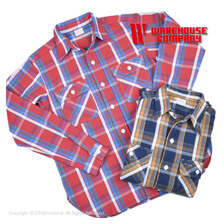 WAREHOUSE Lot 3104 FLANNEL SHIRTS B柄 ONE WASH画像