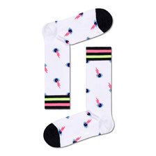 Happy Socks I See You Thin Crew WHITE画像