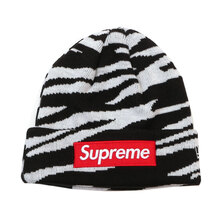 Supreme &times; NEW ERA 22AW Box Logo Beanie ZEBRA画像
