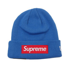 Supreme &times; NEW ERA 22AW Box Logo Beanie BLUE画像