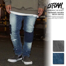 LEFLAH hardwash remake denim skinny画像