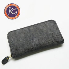 KC,s ラウンドジップ ロング ウォレット 姫路黒桟革 ジュエルストーン KIW048L画像