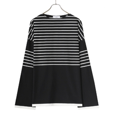 marka PANEL BORDER BASQUE SHIRT - 30/2 organic cotton knit panel border - M23A-07CS01C画像