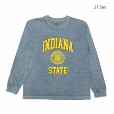 BARNS VINTAGE-LIKE L/S PRINT T-SHIRT - INDIANA - BR-22313画像