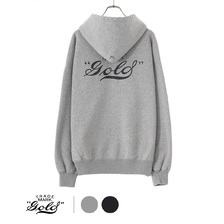 GOLD LOOPWHEEL SWEAT ZIP PARKA "gold LOGO"PRINTED 23A-GL69095画像