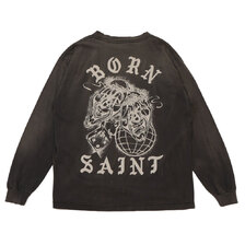 SAINT MICHAEL BORN X RAISED B&R L/S TEE BORN SAINT BLACK画像