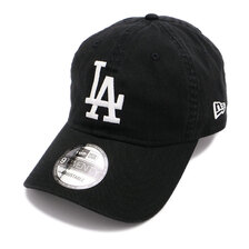 NEW ERA 9TWENTY クロスストラップ ウォッシュドコットン ロサンゼルス・ドジャース ブラック &times; ホワイト 13562188画像