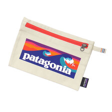 patagonia Zippered Pouch Boardshort Logo Bleached Stone BLBE 59290画像