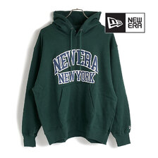 NEW ERA 裏毛 オーバーサイズド プルオーバーフーディー Classic College カレッジロゴ ダークグリーン 13330909画像