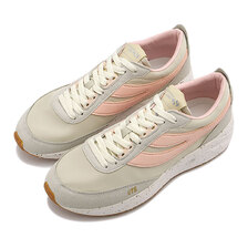 SUPERGA 4089 TRAINING 9TS SLIM VEGAN FAUX LEATHER BGE-GRY PNK 3S7128GW-A6L画像