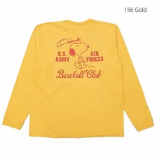 Buzz Rickson's &times; PEANUTS L/S T-SHIRT - USAAF BASEBALL CLUB - BR69135画像