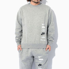 NIKE Club+ BB M Logo Crew Sweat Grey DX0782-063画像
