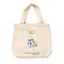 POLO RALPH LAUREN Bear Cotton Canvas Tote NATURAL画像