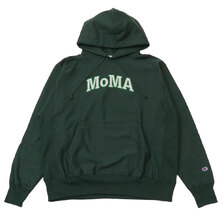 Champion &times; MoMA Reverse Weave Hoodie GREEN画像