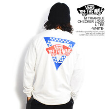 VANS TRIANGLE CHECKER LOGO L TEE -WHITE- 123R1020500画像