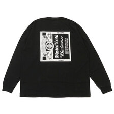 WASTED YOUTH × Budweiser L/S T-SHIRT BLACK画像